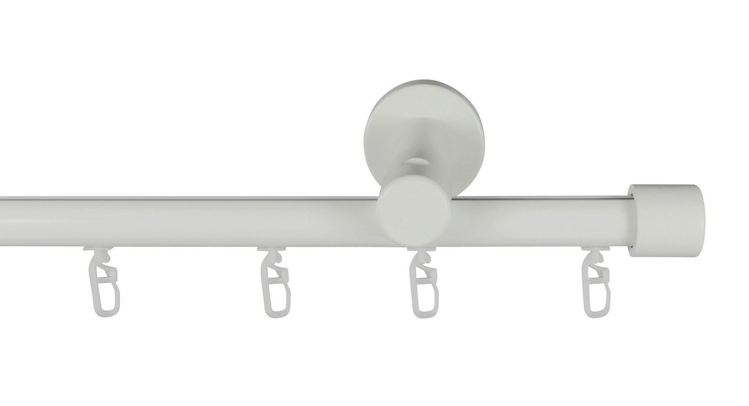 VORHANGSTANGE 145 cm  - Weiß, KONVENTIONELL, Metall (145cm)