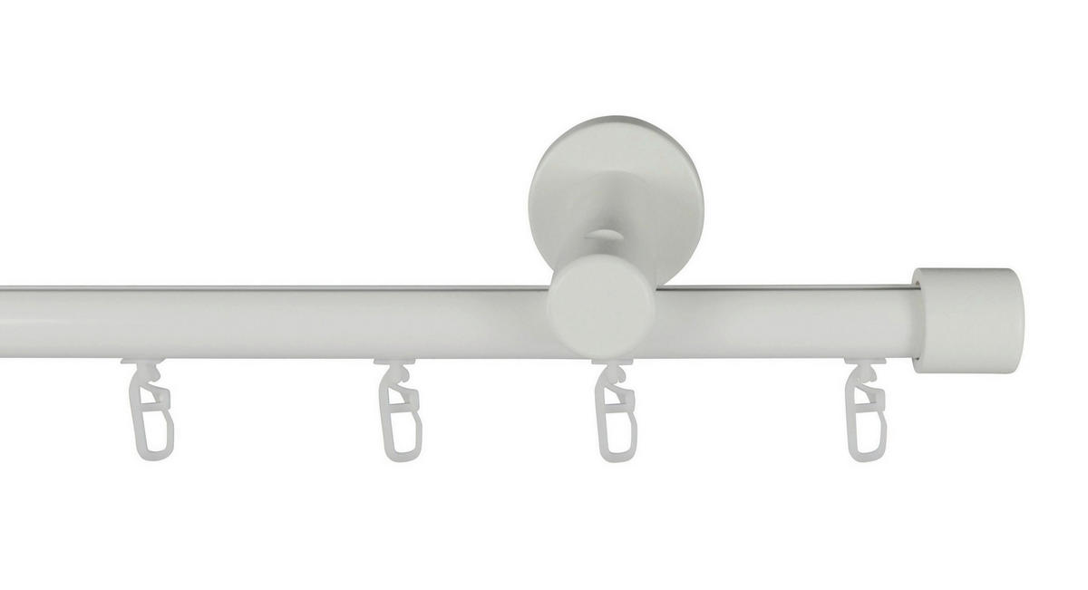 VORHANGSTANGE 145 cm  - Weiß, KONVENTIONELL, Metall (145cm)