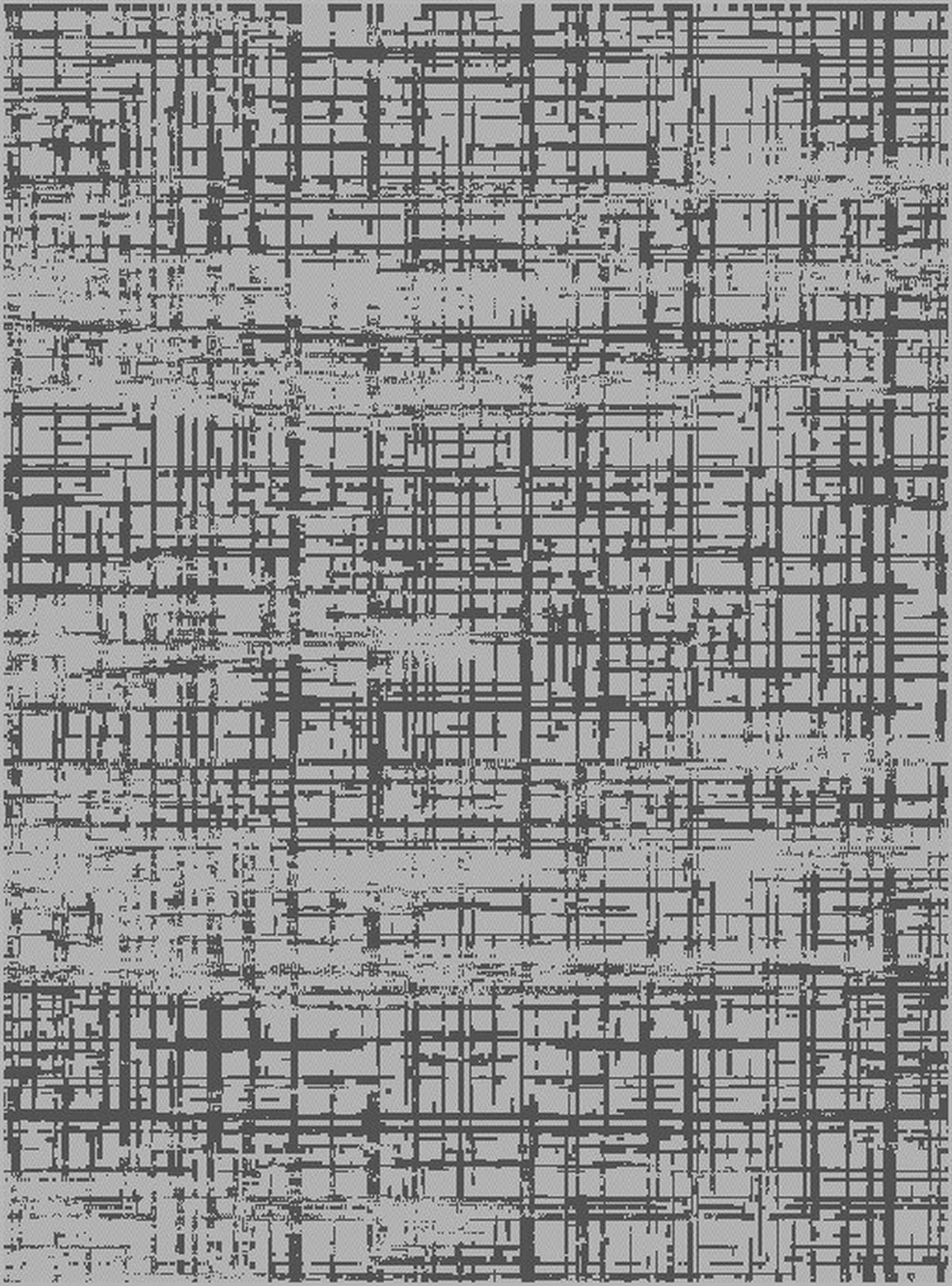 Covor Țesut  - alb/gri, Design, textil (120/170cm) - Novel