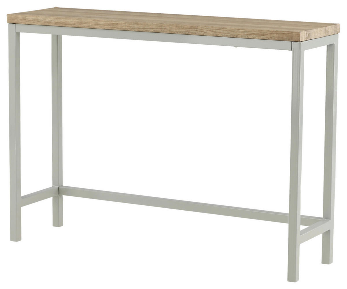 BEISTELLTISCH in Metall, Holzwerkstoff 110/30/80 cm  - Naturfarben/Grau, Design, Holzwerkstoff/Metall (110/30/80cm) - Livetastic