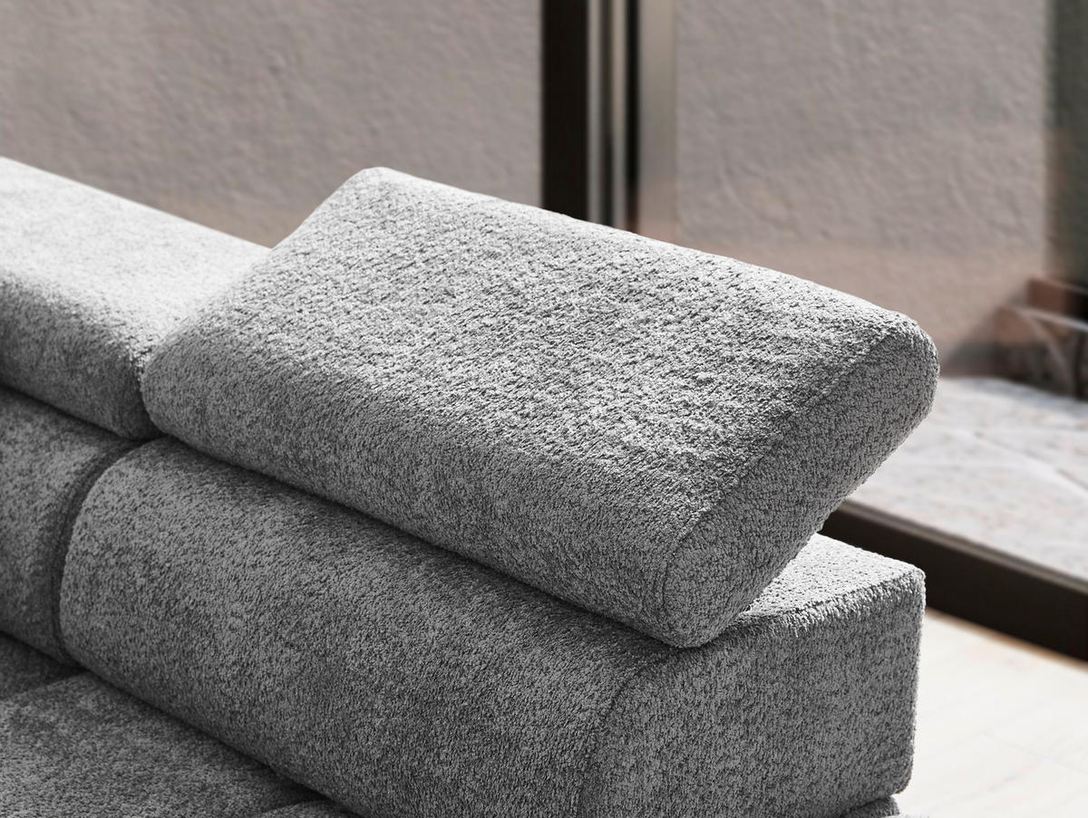 HÖRNSOFFA i vävt tyg grå  - svart/grå, Design, metall/textil (300/216cm) - Welnova