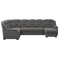 WOHNLANDSCHAFT Anthrazit Chenille  - Anthrazit/Schwarz, Basics, Kunststoff/Textil (211/330/162cm) - MID.YOU