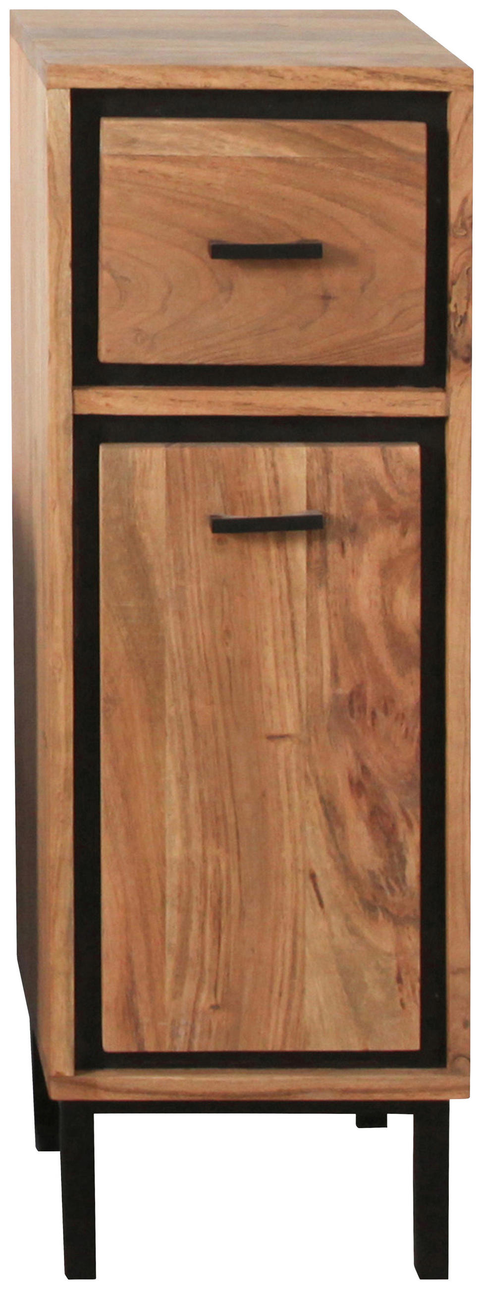 UNTERSCHRANK 30/90/32 cm   - Schwarz/Akaziefarben, KONVENTIONELL, Holz/Metall (30/90/32cm) - Landscape