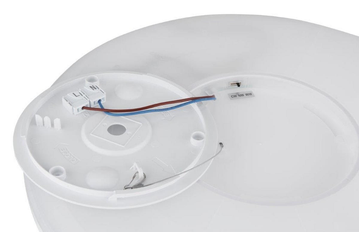 STROPNA KOPAL. LED-SVETILKA  Sapana      29,4/2,5 cm     3000/4000/6500 K - bela/opal, Natur, umetna masa (29,4/2,5cm)