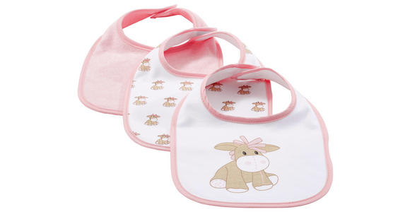 LÄTZCHEN 3-teilig - Rosa/Weiß, Basics, Textil (21/32cm) - My Baby Lou