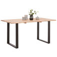 ESSTISCH in Holz, Metall 160/90/76 cm  - Schwarz/Akaziefarben, Natur, Holz/Metall (160/90/76cm) - Carryhome