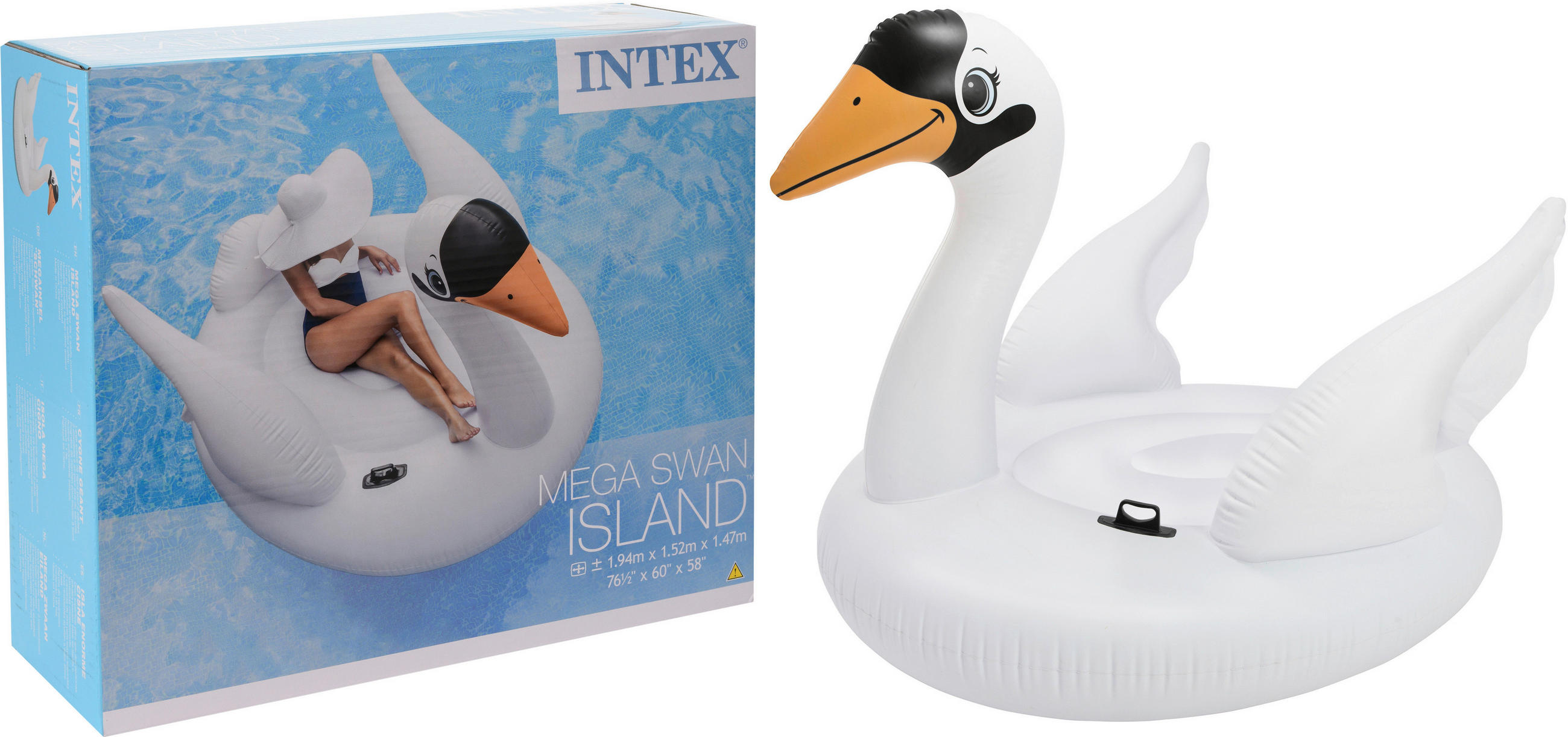 LUFTMADRASS - vit/svart, Design, plast (194/152/152cm)