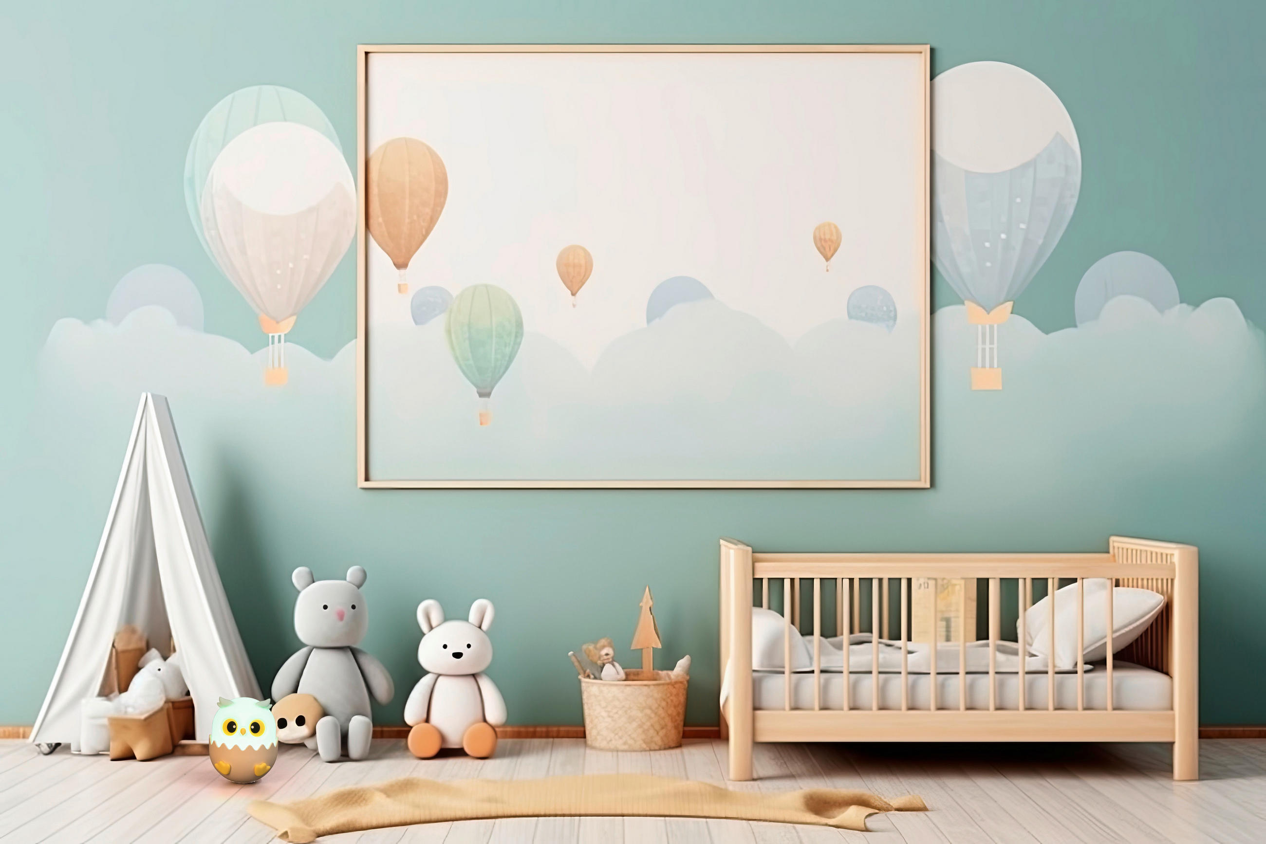 KINDER-NACHTLICHT Ella 11,5/9,5/12 cm   - Türkis, Trend, Kunststoff (11,5/9,5/12cm)