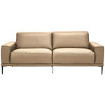 2,5-SITZER in Leder Beige  - Beige/Schwarz, Design, Leder/Metall (200/102/92cm) - Johann Jakob