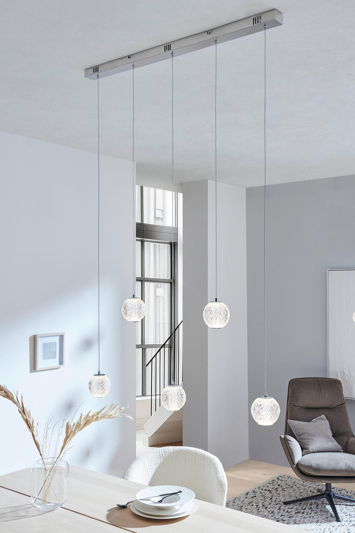 LED-HÄNGLAMPA Allure 100/10/150 cm  - svart/guldfärgad, Design, metall/plast (100/10/150cm)