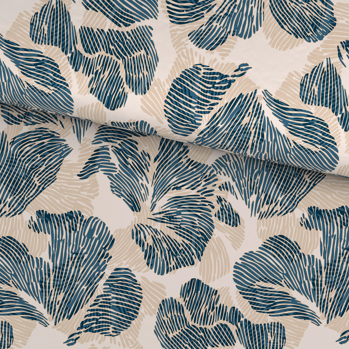 BETTWÄSCHE Mavie Satin 140/200 cm  - Blau, Basics, Textil (140/200cm) - Esposa