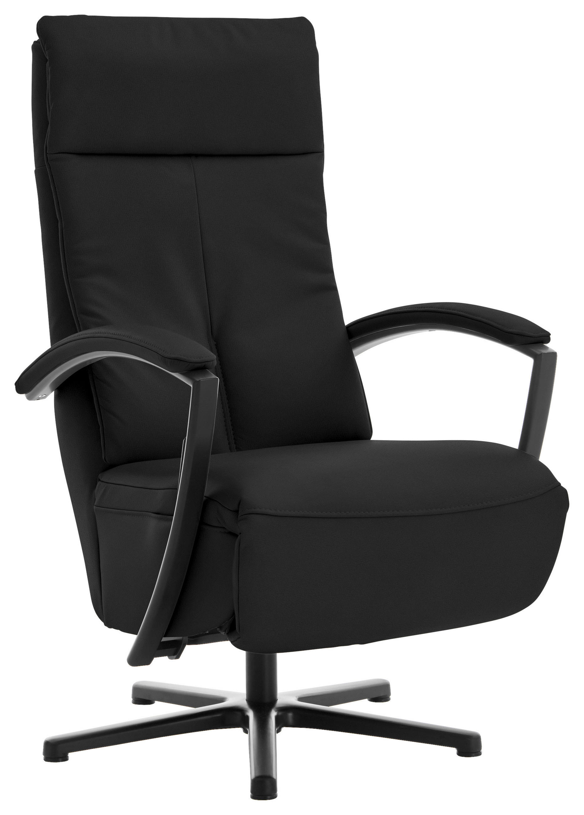 RELAXSESSEL in Leder Schwarz  - Schwarz, Design, Leder/Metall (76/112/83cm) - Beldomo Speed
