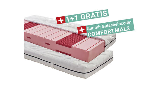 Komfortschaummatratze Comfort 90x200cm H2 - Weiß, MODERN, Textil (90/200cm) - Primatex
