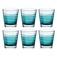 WHISKY-GLÄSERSET 250,00 ml 6-teilig  - Türkis, Design, Glas (8,30/9,00/8,30cm) - Leonardo