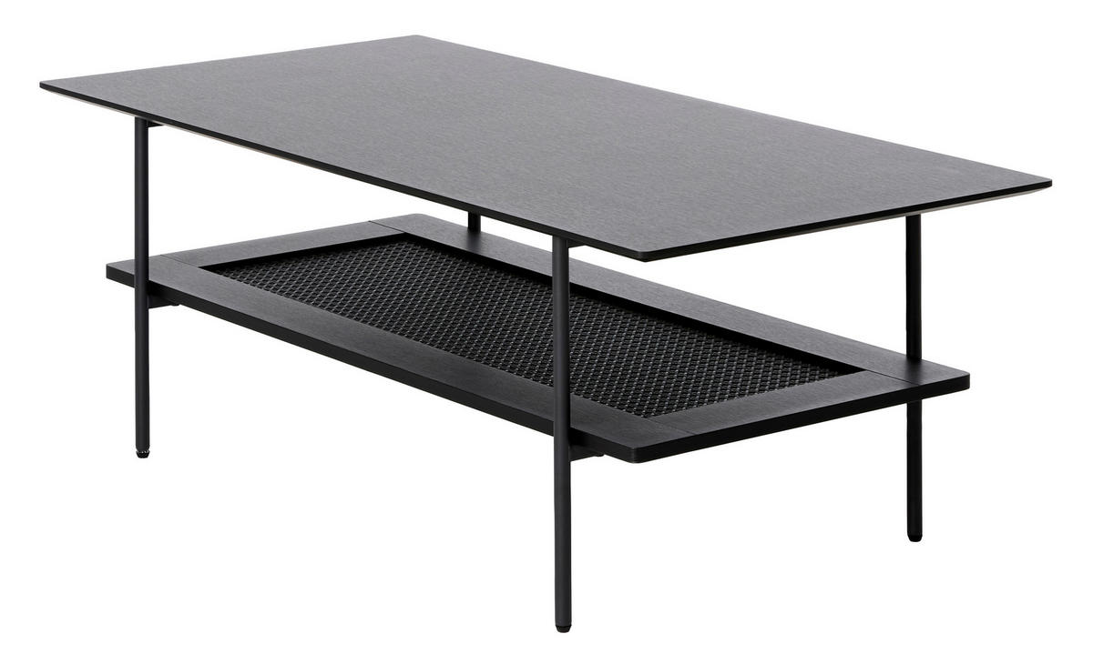 COUCHTISCH - Schwarz, MODERN, Holzwerkstoff/Metall (110/55/40cm) - Boxxx