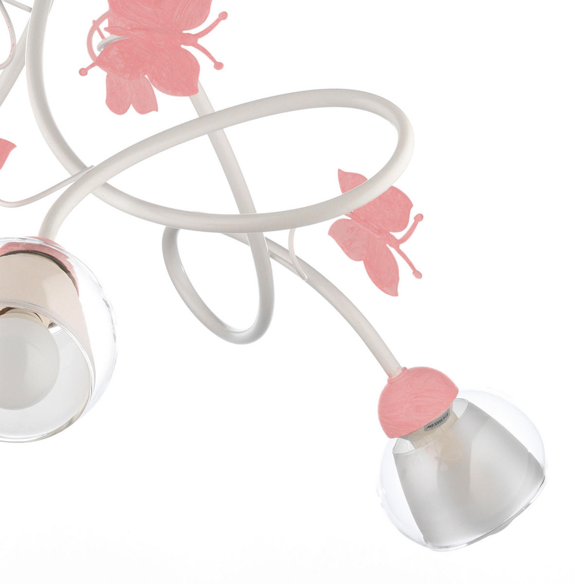 KINDERHÄNGELEUCHTE 65/80 cm   - Pink/Weiß, Basics, Glas/Metall (65/80cm)