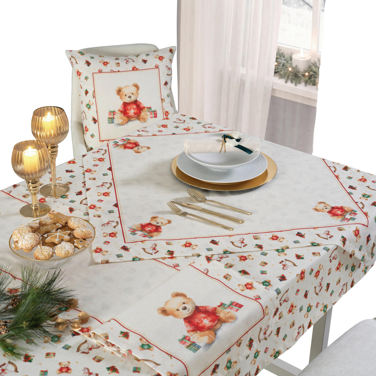 TISCHLÄUFER Textil Flachgewebe Perlmutt 40/140 cm  - Perlmutt, Basics, Textil (40/140cm) - Esposa