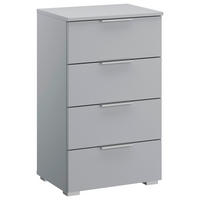 BYRÅ 47/81/42 cm  - aluminiumfärg/ljusgrå, Modern, trämaterial (47/81/42cm) - Rauch Möbel