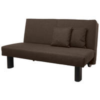 SCHLAFSOFA  in Flachgewebe Braun  - Schwarz/Braun, Design, Textil/Metall (145/84/100cm) - Max Winzer