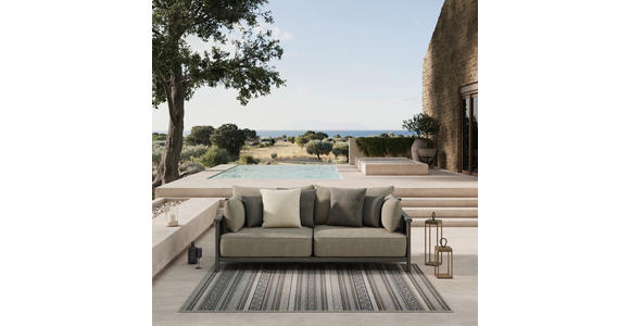 2-SITZER-SOFA  in Flachgewebe Anthrazit, Taupe  - Taupe/Anthrazit, ROMANTIK / LANDHAUS, Holz/Textil (219/83/98cm) - Dieter Knoll