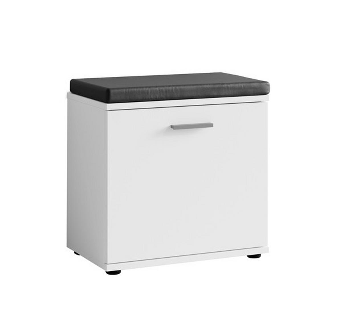 GARDEROBE 5-teilig  in 49/196/30 cm  - Schwarz/Weiß, Design, Glas/Holzwerkstoff (49/196/30cm) - MID.YOU