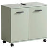 WASCHBECKENUNTERSCHRANK 60/63,4/32,6 cm  - Chromfarben/Pastellgrün, KONVENTIONELL, Holzwerkstoff/Kunststoff (60/63,4/32,6cm) - Stylife