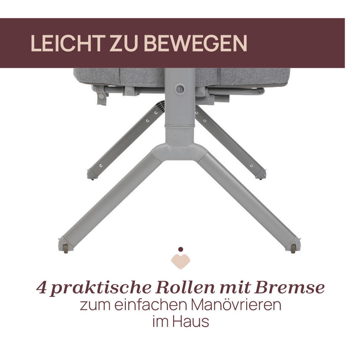 BEISTELLBETT Next2Me Armonia  - Grau, Basics, Textil/Metall (99/69/83/55,5cm) - Chicco