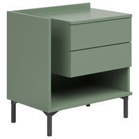 NACHTKÄSTCHEN 60/62/38 cm  in Salbeigrün  - Salbeigrün/Graphitfarben, Design, Holzwerkstoff/Kunststoff (60/62/38cm) - Lomoco