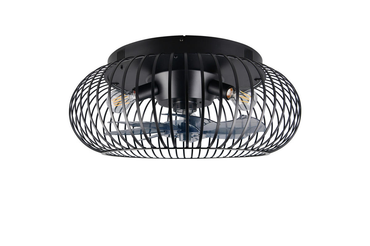 DECKENVENTILATOR - Schwarz, Design, Kunststoff/Metall (61/25.5cm)