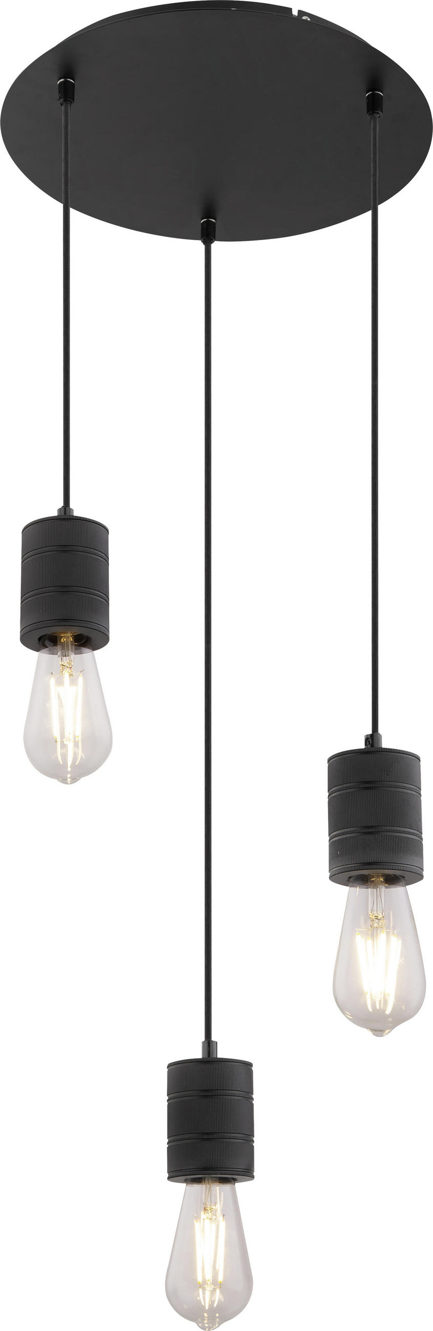 HÄNGELEUCHTE 35/160 cm  - Schwarz, Trend, Metall (35/160cm) - Marama