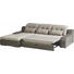 ECKSOFA Beige, Grau Bettkasten, Nierenkissen, Schlaffunktion - Chromfarben/Beige, Design, Textil/Metall (205/270cm) - Carryhome ECKSOFA Beige, Grau Bettkasten, Nierenkissen, Schlaffunktion - Chromfarben/Beige, Design, Textil/Metall (205/270cm) - Carryhome