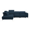 ECKSOFA Dunkelblau Flachgewebe  - Dunkelblau, Design, Textil/Metall (238/290cm) - Pure Home Lifestyle