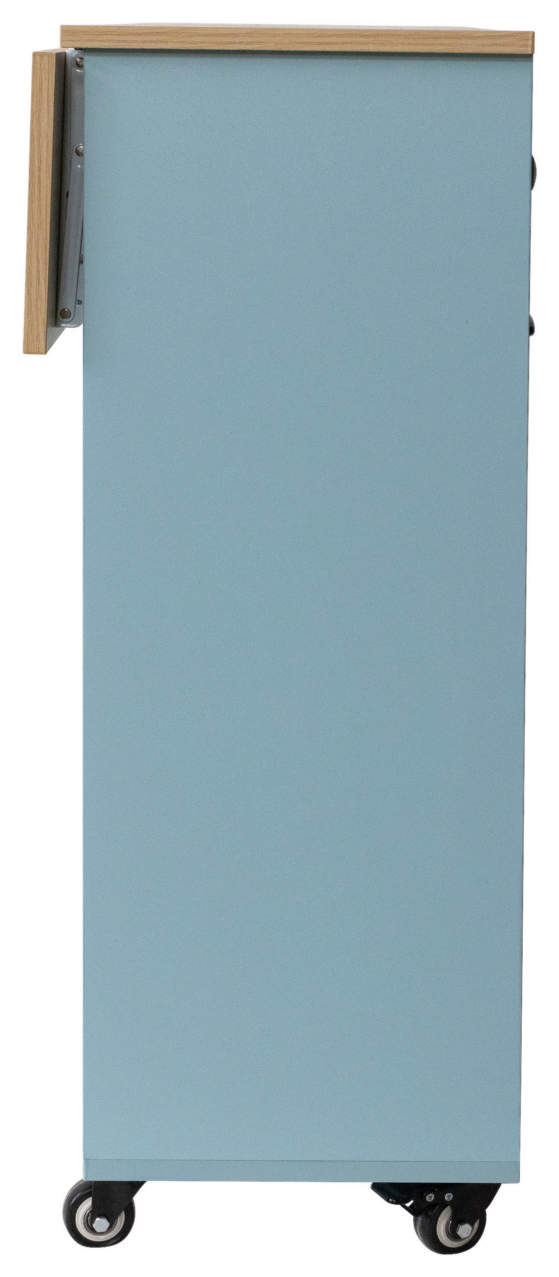 SERVIERWAGEN in Blau  - Blau/Schwarz, Basics, Holzwerkstoff/Kunststoff (100/85/50cm) - MID.YOU