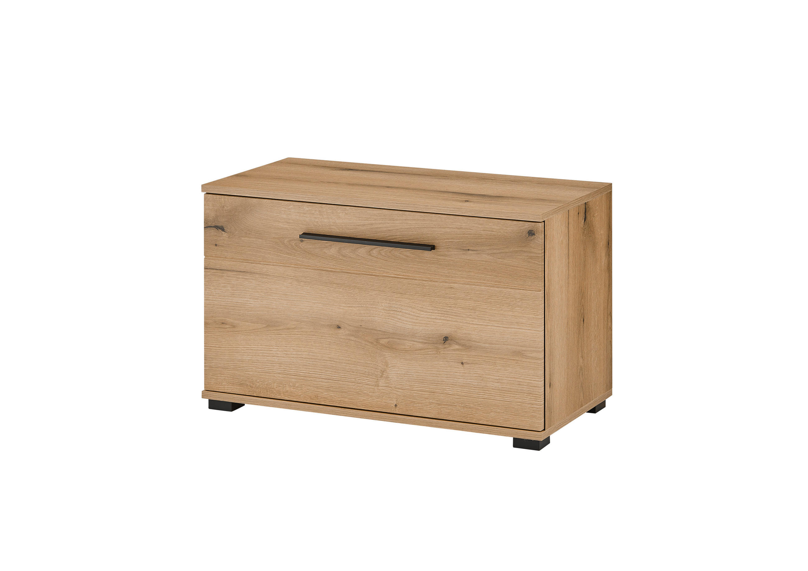 GARDEROBENBANK - Eichefarben/Schwarz, MODERN, Kunststoff (80/50/42cm) - MID.YOU