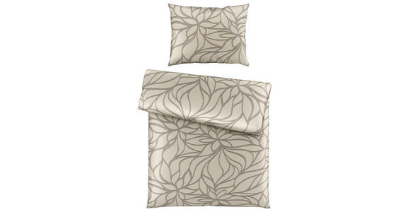 BETTWÄSCHE FLEUR Satin 140/200 cm  - Grau, KONVENTIONELL, Textil (140/200cm) - Boxxx