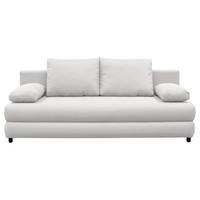 SCHLAFSOFA  in Webstoff Weiß  - Schwarz/Weiß, Design, Kunststoff/Textil (206/87/88cm) - P & B