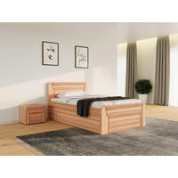 BETT 100/200 cm  in Kernbuche  - Kernbuche, MODERN, Holz (100/200cm) - MID.YOU