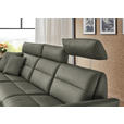 ECKSOFA in Echtleder Grau  169/298 cm  - Schwarz/Grau, Design, Leder/Metall (169/298cm) - Dieter Knoll