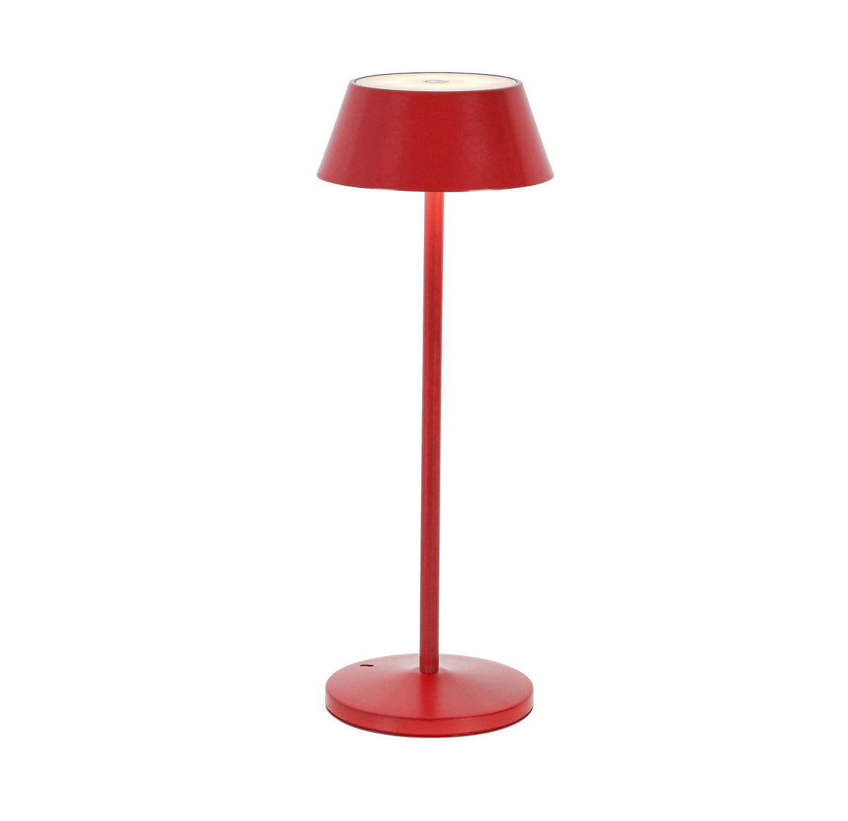 AKKU-TISCHLEUCHTE 11/30 cm  - Rot/Schwarz, Trend, Kunststoff/Metall (11/30cm) - Novel