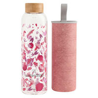 TRINKFLASCHE 0,6 l  - Rosa, Trend, Glas (600ml) - waterdrop