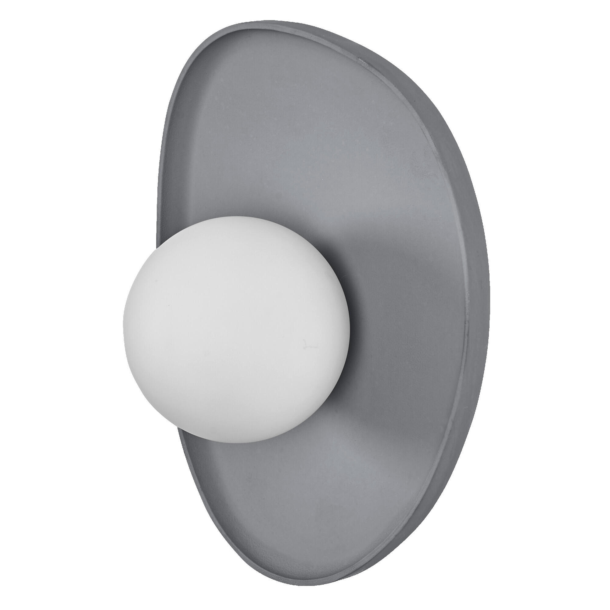 WANDLEUCHTE 20/13,5/26 cm   - Grau, Natur, Glas/Stein (20/13,5/26cm) - Ledvance