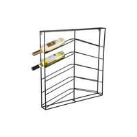 WEINREGAL Schwarz  - Schwarz, Basics, Metall (66/66/7,5cm) - Present Time