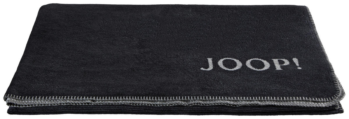 WOHNDECKE MELANGE DOUBLEFACE 150/200 cm  - Graphitfarben/Schwarz, Design, Textil (150/200cm) - Joop!