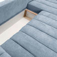 ECKSOFA Blau Flachgewebe  - Blau/Schwarz, KONVENTIONELL, Holz/Textil (275/180cm) - Carryhome