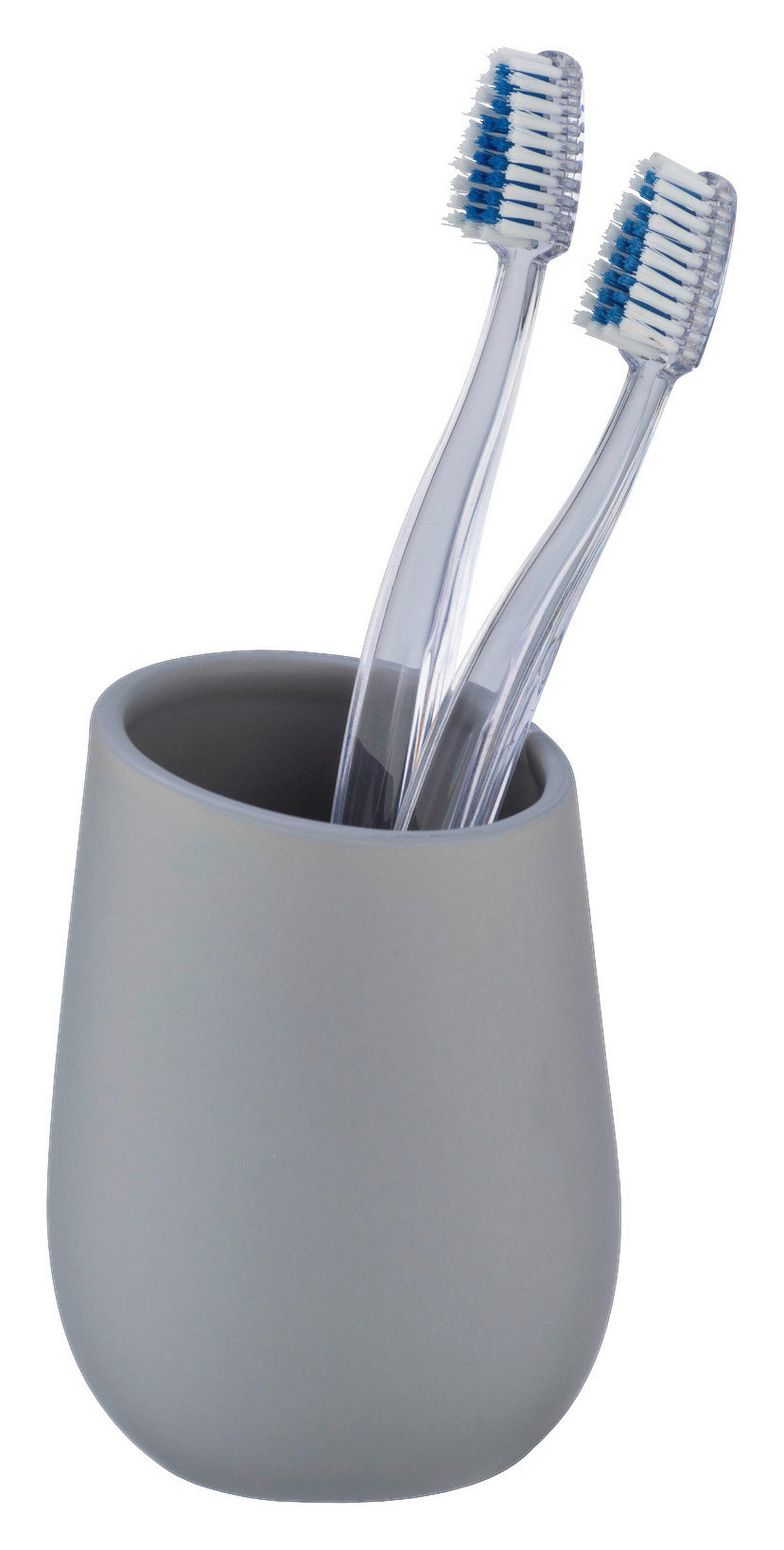 ZAHNPUTZBECHER BADI  - Grau, Basics, Keramik (8/11cm) - Wenko
