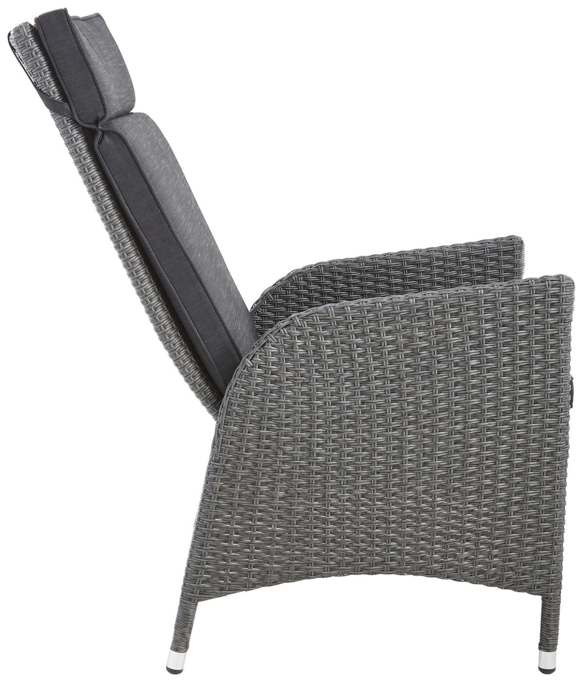 GARTENSESSEL Aluminium Anthrazit, Grau  - Anthrazit/Grau, KONVENTIONELL, Kunststoff/Textil (61/107/65cm) - Ambia Garden