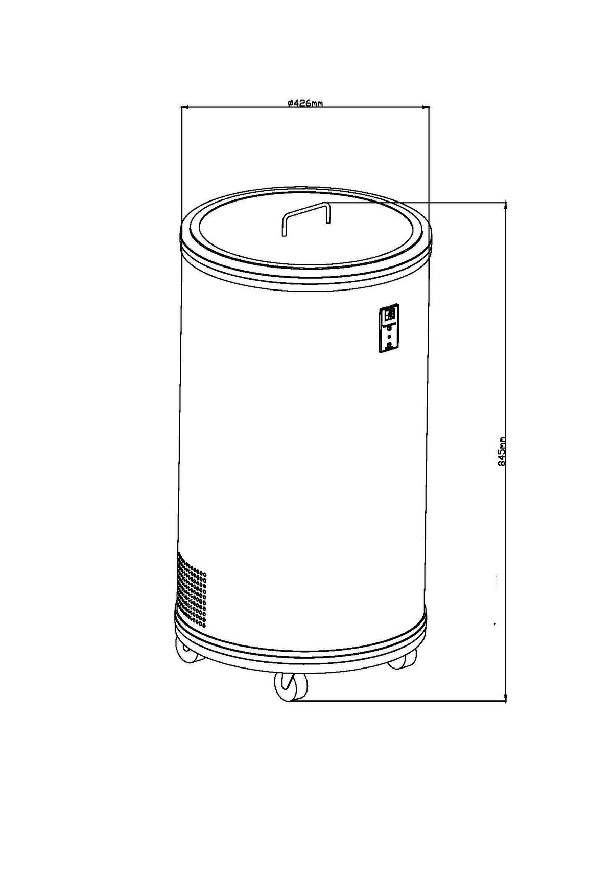 KÜHLSCHRANK 52690006/01  - Edelstahlfarben, Basics, Glas/Kunststoff (42,6/84,5cm) - Atrigo