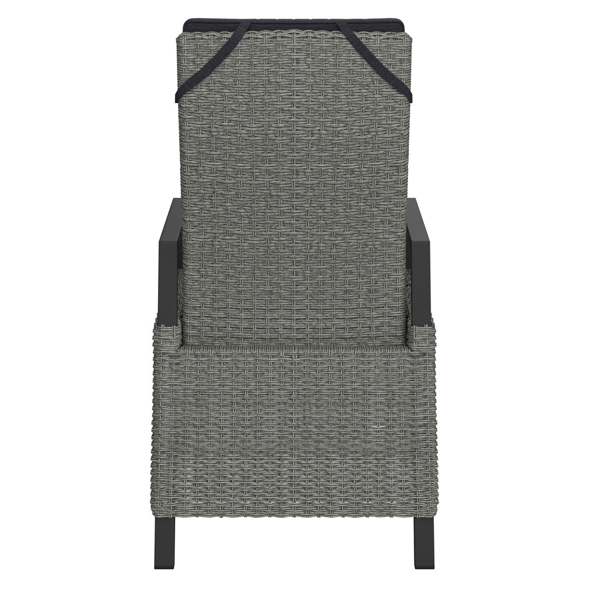 GARTENSESSEL Aluminium Anthrazit, Grau  - Anthrazit/Grau, Design, Kunststoff/Textil (57/110/68cm) - Ambia Garden