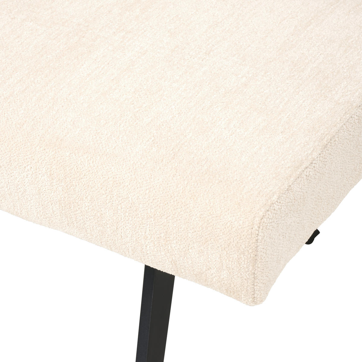 SITZBANK Metall, Textil Beige  - Beige/Schwarz, Konventionell, Textil/Metall (140/90/62cm) - MID.YOU