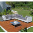 LOUNGEECKTEIL - Weiß/Grau, Design, Textil/Metall (87,5/70,5/87,5cm) - Ambia Garden